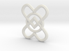 2 Hearts 1 Ring Pendant 3d printed 