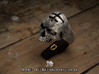 Inverted Cross Skull Ring 3d printed Antique Silver
