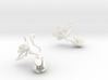 Earrings with two large flowers of the Apple 3d printed 