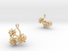 Earrings with three small flowers of the Peach 3d printed 