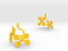 Earrings with two large flowers of the Radish 3d printed 