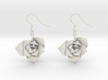 Rose Earrings 3d printed 