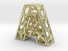 Bionic Necklace Pendant Design - Letter A 3d printed 