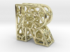 Bionic Necklace Pendant Design - Letter R 3d printed 
