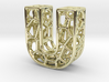 Bionic Necklace Pendant Design - Letter A 3d printed 