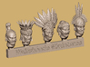 Mesoamerican Heads B - Mixed Sprue x5 3d printed 