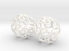 Filigree Sphere EARRINGS  3d printed 