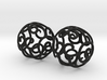 Filigree Sphere EARRINGS  3d printed 