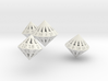 Regular Dipyramidal Dice Set 3d printed 
