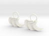 Origami:  Curve Fold Earrings 3d printed 