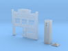 N-Scale Urban Fire Station Facade 3d printed 