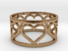 Caged Heart Ring V1 Ring Size 8 3d printed 