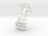 Thumbs Up think positive Cufflink 3d printed 