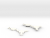 Resveratrol Red Wine Molecule Earrings 3d printed 