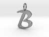 Classic Script Initial Pendant Letter B. 3d printed 