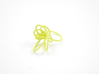 Flora Ring A (Size 8) 3d printed Custom Dyed Color (Key Lime)