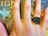 Elder Sign Signet Ring Size 7 3d printed Photo of the 8.75 size ring. 