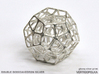 Double Dodecahedron Silver 3d printed 