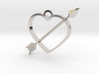 Cupid's Arrow Heart Pendant 3d printed 