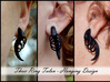 Three Ring Talon Earrings (select a size) 3d printed 