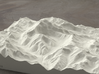 8''/20cm Aconcagua, Argentina, Sandstone 3d printed Rendering of model looking North up the Valle de los Horcones