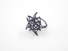 Aster Ring (Small) Size 9 3d printed Midnight Nylon (Custom Dyed Color)