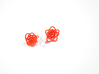 Sprouted Spiral Earrings 3d printed Coral Nylon (Custom Dyed Colors)