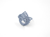 Arithmetic Ring (US Size 8) 3d printed Azurite Nylon (Custom Dyed Color)