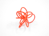 Flora Ring B (Size 7) 3d printed Coral Nylon (Custom Dyed Color)