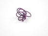 Flora Ring A (Size 9) 3d printed Eggplant (Custom Dyed Color)