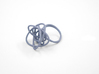 Sprouted Spiral Ring (Size 6) 3d printed Azurite Nylon (Custom Dyed Color)