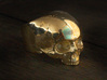 Yorick Memento Mori Skull Ring size 6 3d printed Yorick skull ring in gold plated brass (now available in 14k & 18k gold plated)
