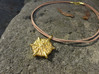 Astrocyathus pendant 3d printed Astrocyathus pendant in polished gold steel