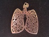 Lungs and Roses Pendant (w4) Cystic Fibrosis CF 3d printed 
