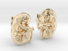 Anatomical Kidney Cufflinks 3d printed 