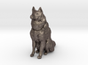 Dog Figurine - Sitting Finnish Spitz (hollow) 3d printed 