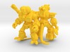 MiniCreatures: Atomic Allosaur Vs Fetid Fly 3d printed Yellow Strong & Flexible Render, opposite view