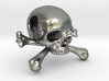 25mm 1in Bead Skull & Bones Pendant Crane 3d printed 