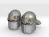 Medieval Helmet Cufflinks 3d printed 