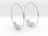 Hashtag Love Hoop Earrings 60mm 3d printed 