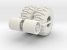 1:64 scale Back hoe Tire And Wheel Assy 3d printed 
