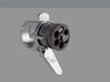 Steampunk Gun Ring  3d printed 