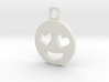 Heart Eyes Emoji Keychain 3d printed 