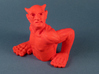 Good heavens!  3d printed Devil, irate and humourous, decorative figurine