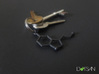 Serotonin Key chain Matte Black and Gold Steel 3d printed 