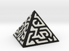 Glyph Pyramid (black + white) 3d printed 