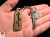 Medical Keychain 3d printed Product Photo (Stainless Steel) showing relative size.