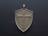 Medieval Shield Pet Tag / Pendant 3d printed Templar style cross