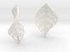 Leaf earrings 3d printed 