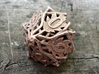 Botanical d10 (Oak) 3d printed In stainless steel